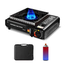 Dual-Use Portable Gas Stove – High-Temperature Resistant Butane & LPG Camping Burner with Safety Lock and Storage Case
