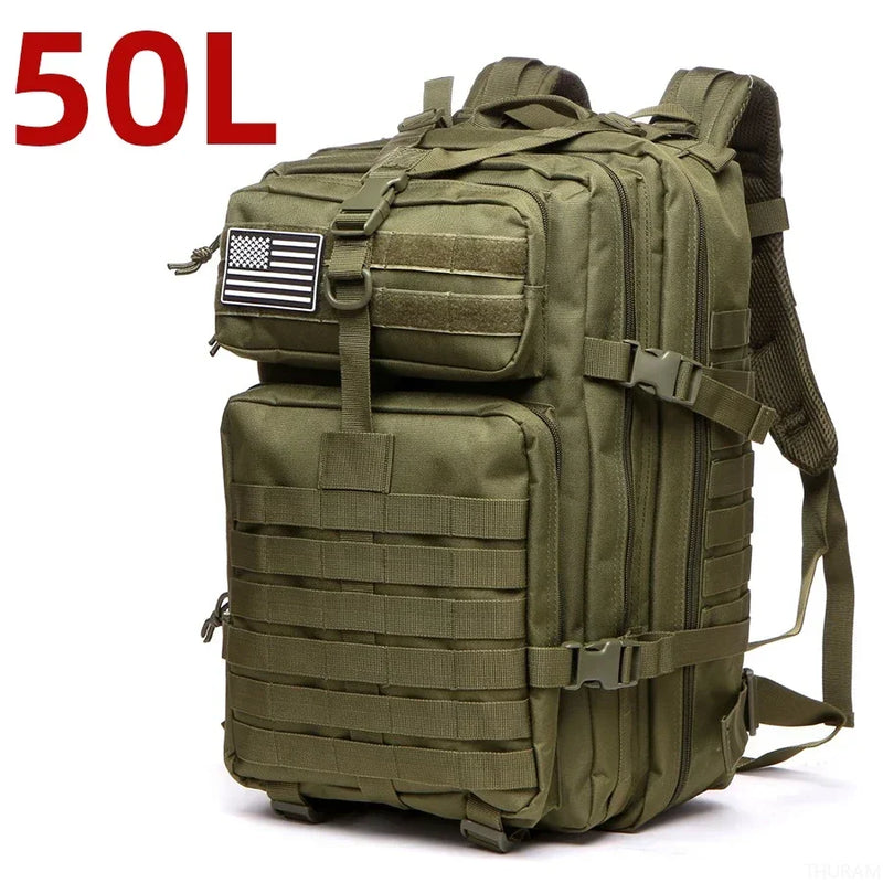 50L Tactical Waterproof Military Backpack – Heavy Duty Molle Survival & Camping Gear