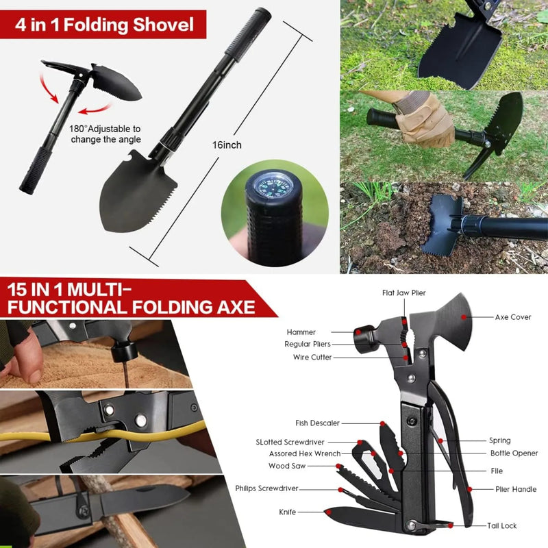 LifeCore™ 222-in-1 Ultimate Survival & First Aid Kit — Tactical MOLLE Bag + Multi-Tool Gear for Outdoor, Camping & Emergency