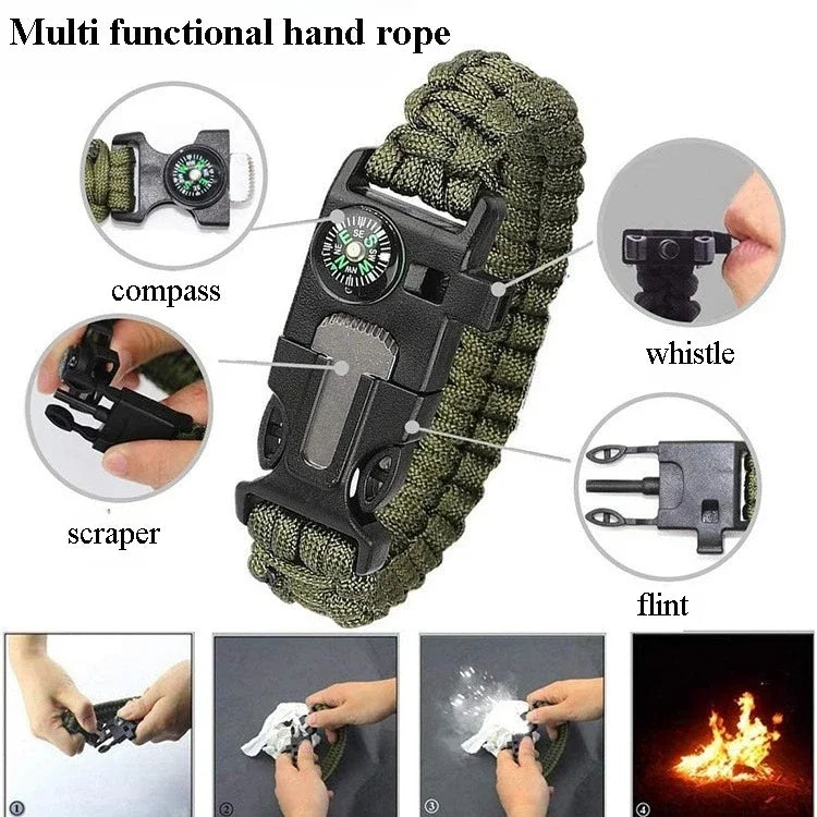 LifeCore™ 12-in-1 Tactical Survival Kit – Emergency Outdoor Multi-Tool Gear for Camping & Self-Defense