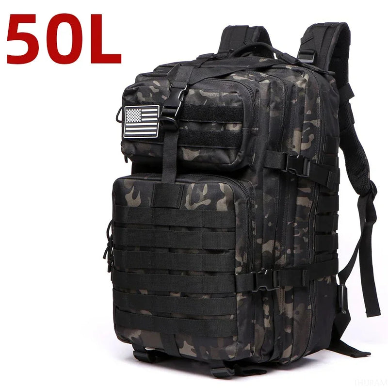 50L Tactical Waterproof Military Backpack – Heavy Duty Molle Survival & Camping Gear