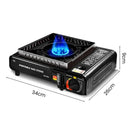 Dual-Use Portable Gas Stove – High-Temperature Resistant Butane & LPG Camping Burner with Safety Lock and Storage Case