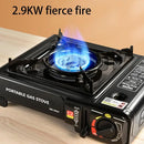Dual-Use Portable Gas Stove – High-Temperature Resistant Butane & LPG Camping Burner with Safety Lock and Storage Case