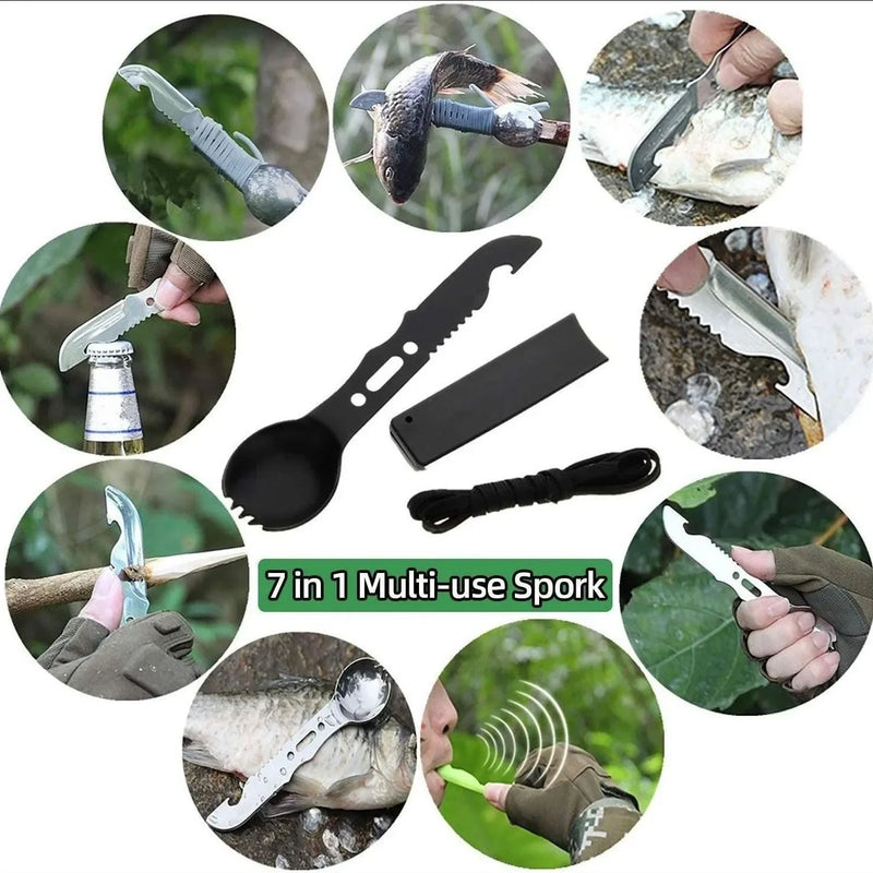 LifeCore™ 12-in-1 Tactical Survival Kit – Emergency Outdoor Multi-Tool Gear for Camping & Self-Defense