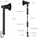 Tactical WolfHead Survival Axe – Folding Multi-Tool Tomahawk with Flint, Knife, Compass & Hammer