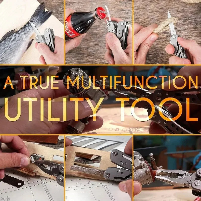 Sanke™ 24-in-1 Tactical Multitool Pliers – Heavy Duty EDC Survival Tool with Sheath for Camping, Hunting & Repairs